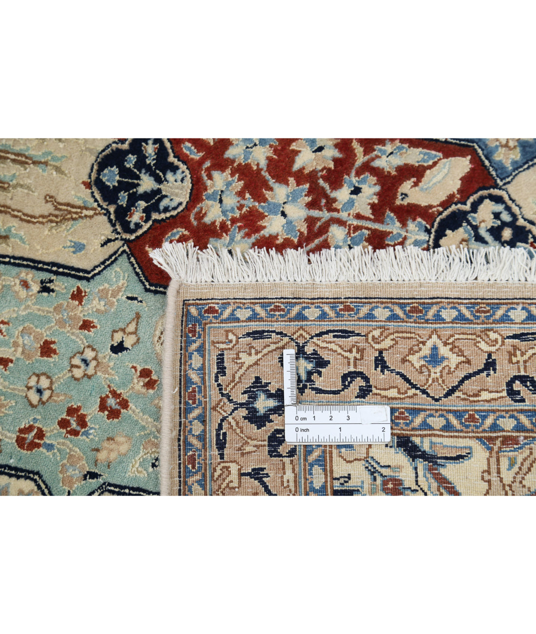 Hand Knotted Masterpiece Persian Nain Wool & Silk Rug - 5'11'' x 9'7'' 5'11'' x 9'7'' (178 X 288) / Ivory / Taupe