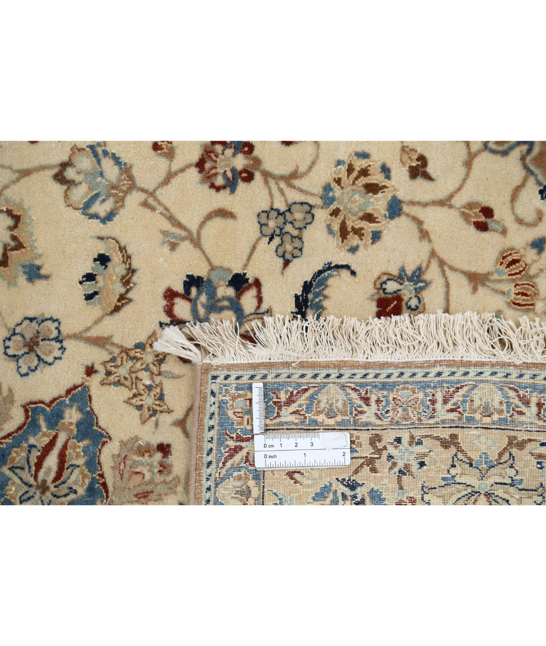 Hand Knotted Masterpiece Persian Nain Wool & Silk Rug - 3'7'' x 5'6'' 3'7'' x 5'6'' (108 X 165) / Ivory / Taupe