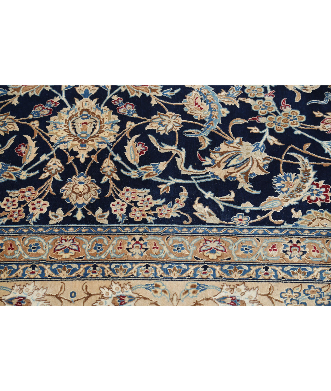 Hand Knotted Masterpiece Nain Wool & Silk Rug - 10'6'' x 16'2''