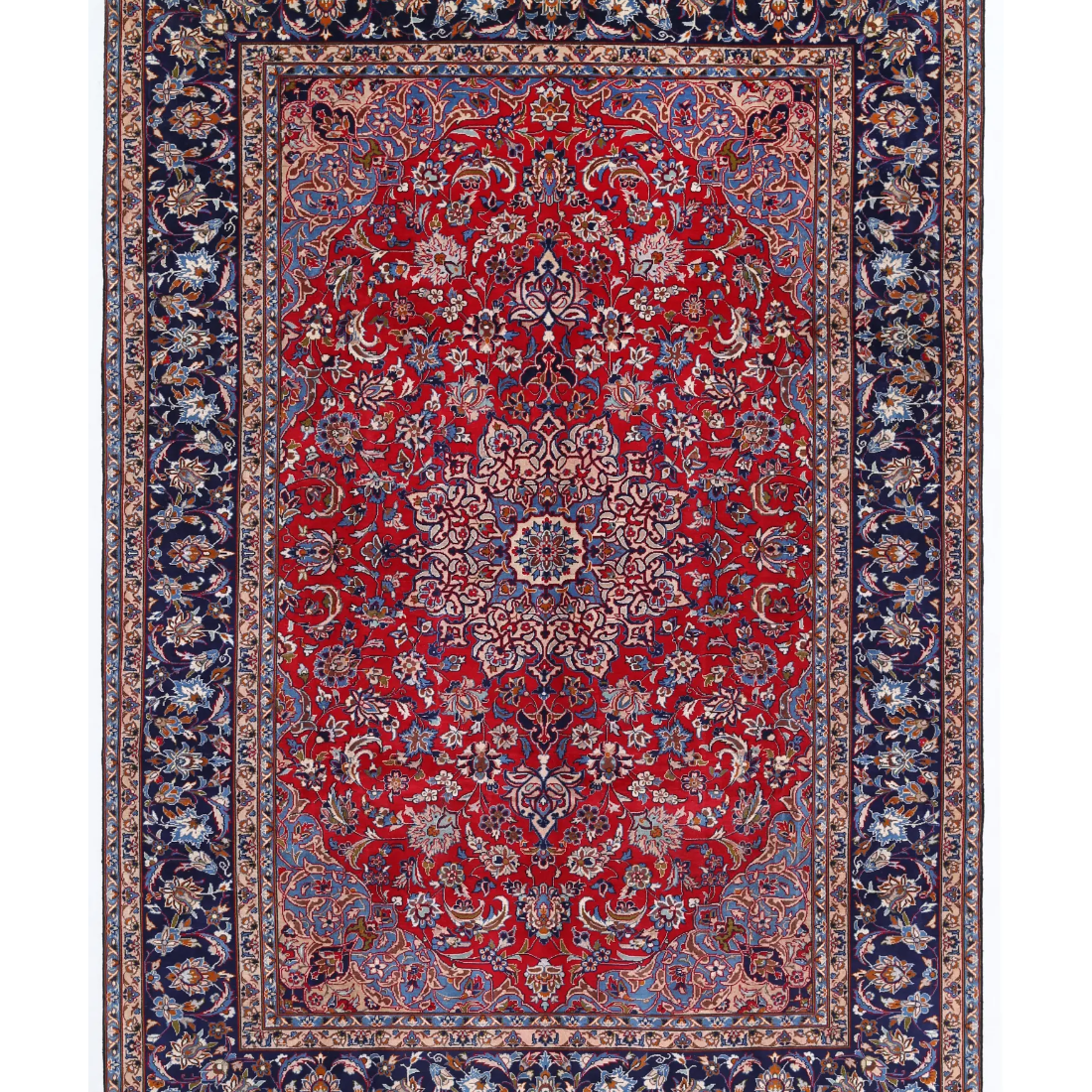 Alfombra de lana anudada a mano de Najafabad - 2.95 m x 4.27 m