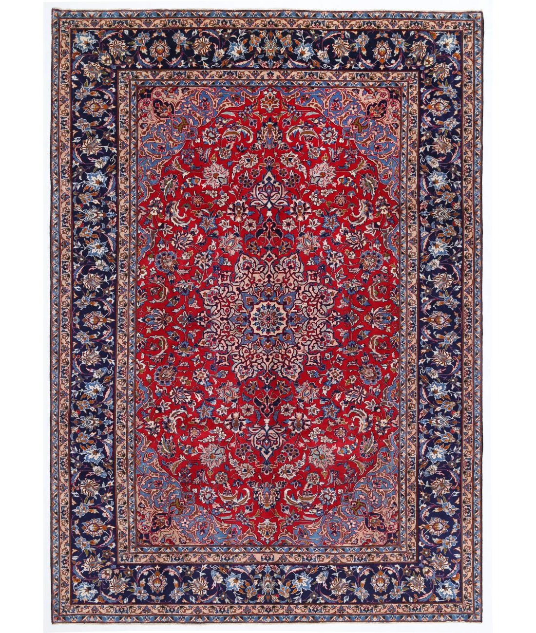 Alfombra de lana anudada a mano de Najafabad - 2.95 m x 4.27 m