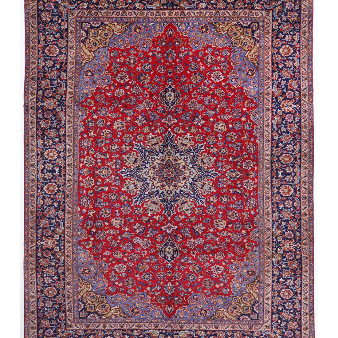 Hand Knotted Najafabad Wool Rug  - 9' 6" X 12' 8"