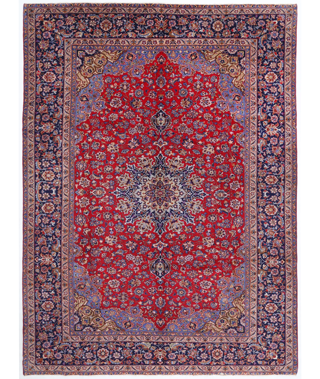 Hand Knotted Najafabad Wool Rug  - 9' 6" X 12' 8"