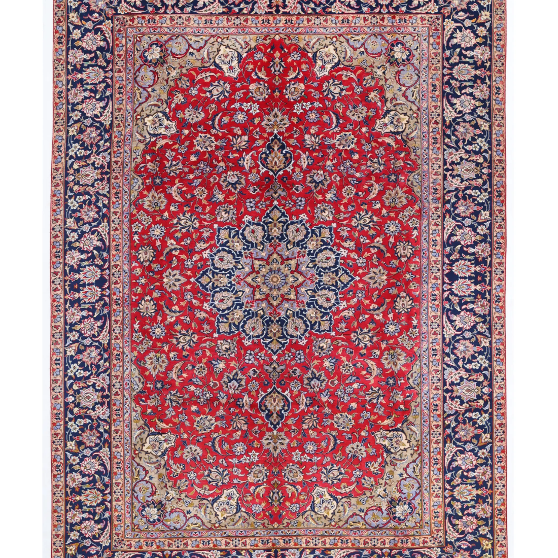 Hand Knotted Najafabad Wool Rug  - 8' 11" X 12' 7"