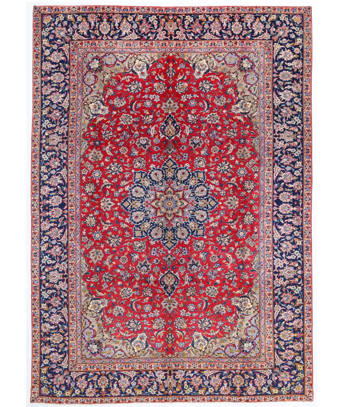 Hand Knotted Najafabad Wool Rug  - 8' 11" X 12' 7"