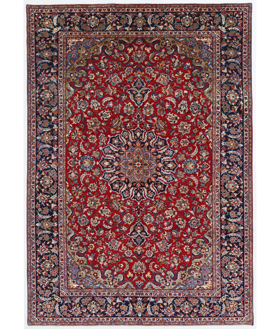 Hand Knotted Najafabad Wool Rug  - 8' 0" X 11' 5"