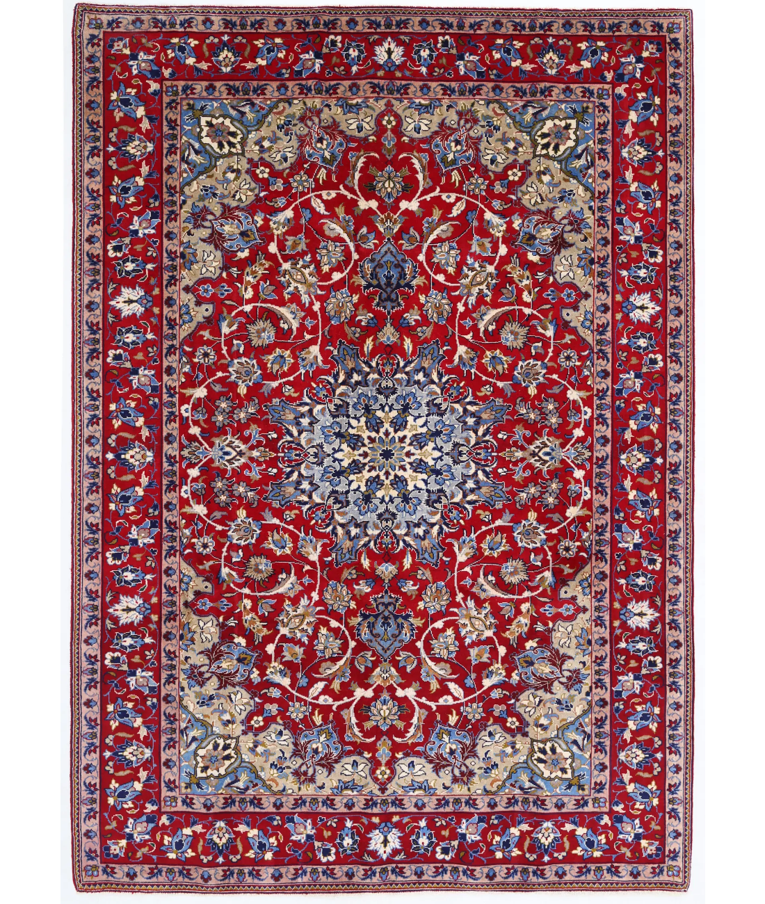Hand Knotted Najafabad Wool Rug  - 7' 1" X 10' 0"
