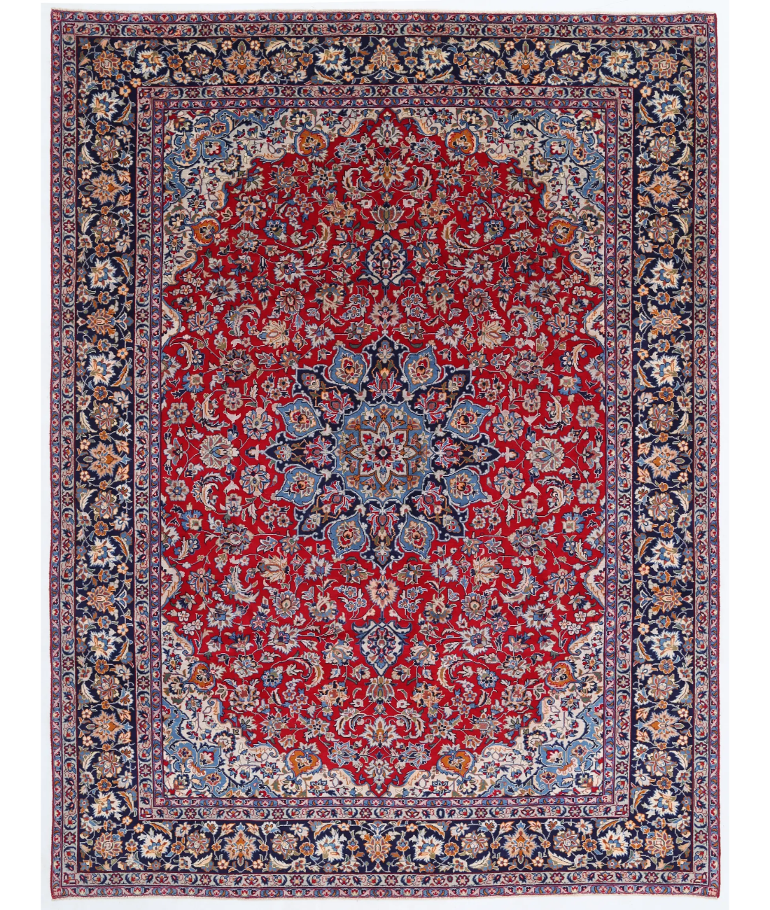 Hand Knotted Najafabad Wool Rug  - 9' 7" X 12' 10"