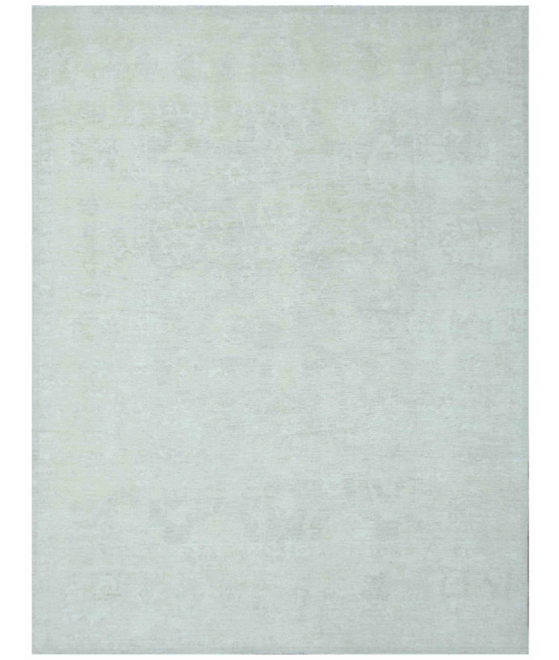 Hand Knotted Oushak Wool Rug  - 9' 3" X 11' 9"