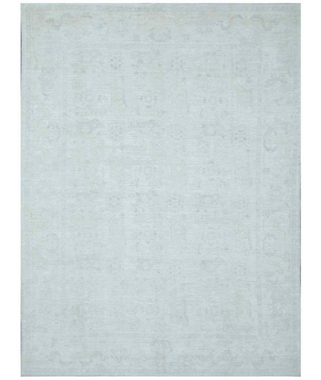 Hand Knotted Oushak Wool Rug  - 8' 10" X 11' 9"