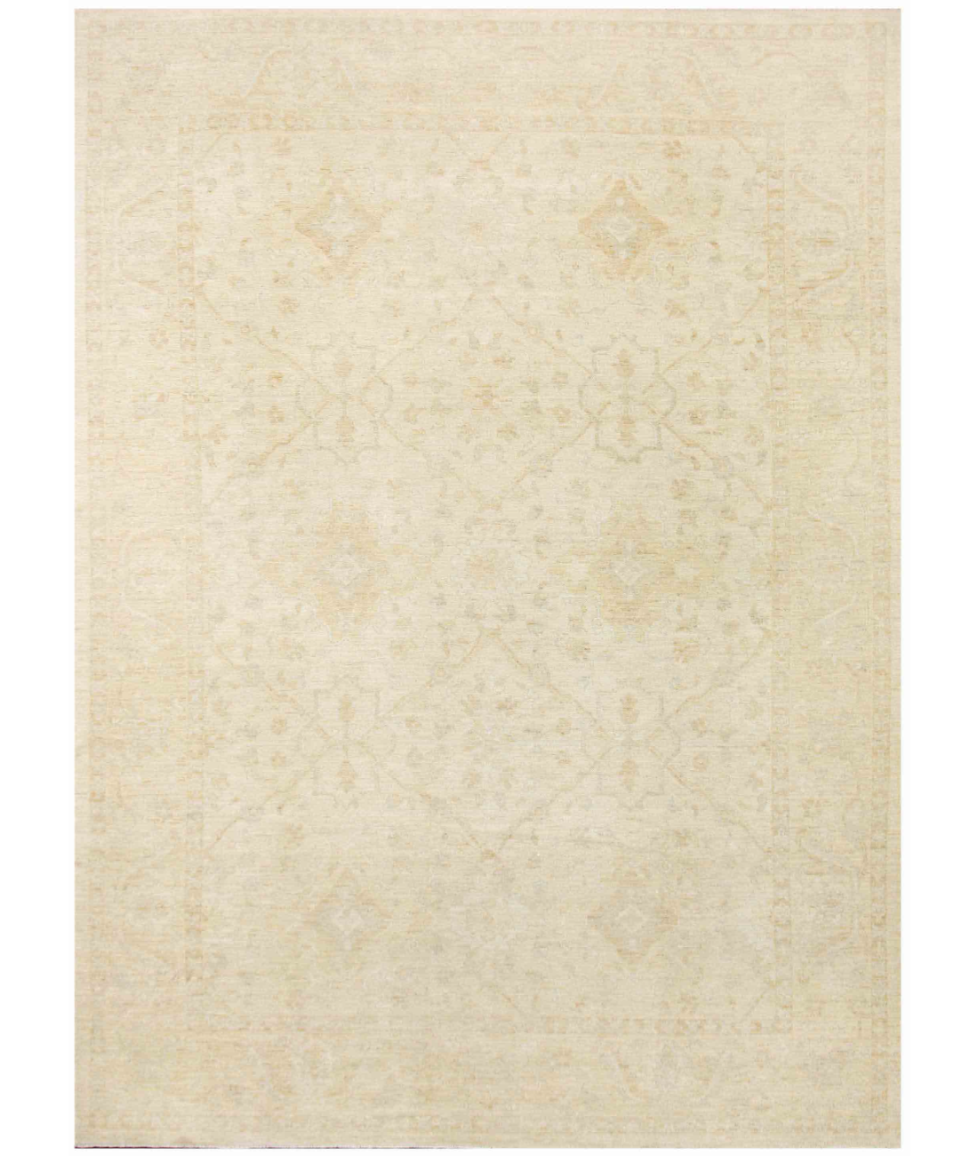Hand Knotted Oushak Wool Rug  - 10' 1" X 13' 10"