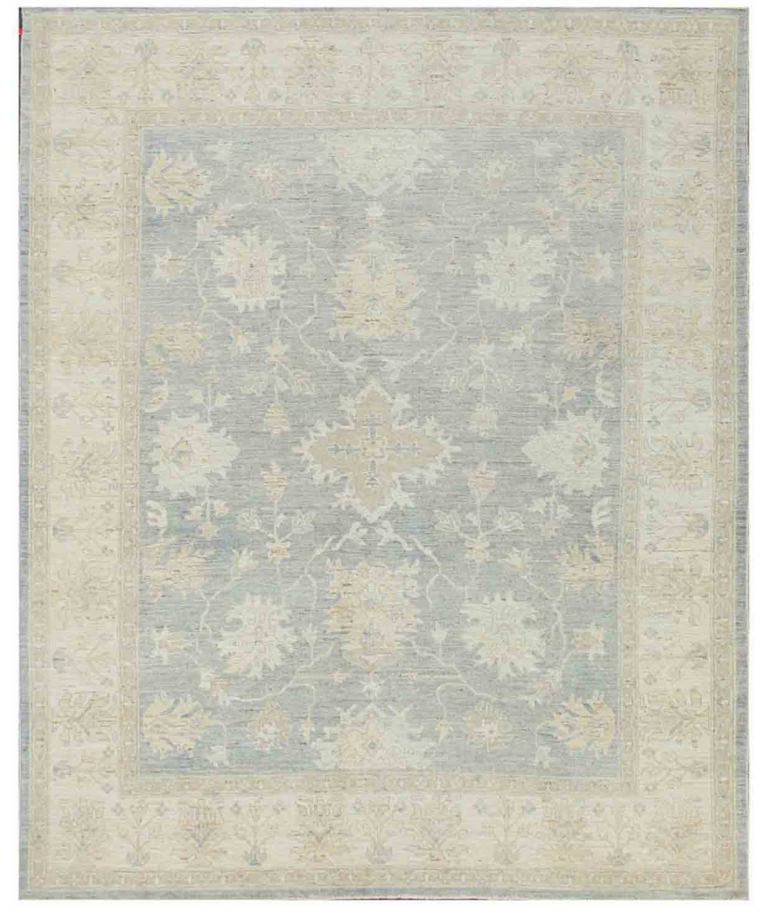 Hand Knotted Oushak Wool Rug  - 8' 4" X 10' 3"