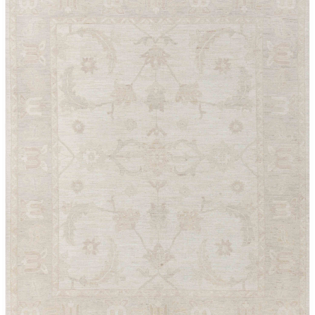 Hand Knotted Oushak Wool Rug  - 8' 5" X 10' 1"