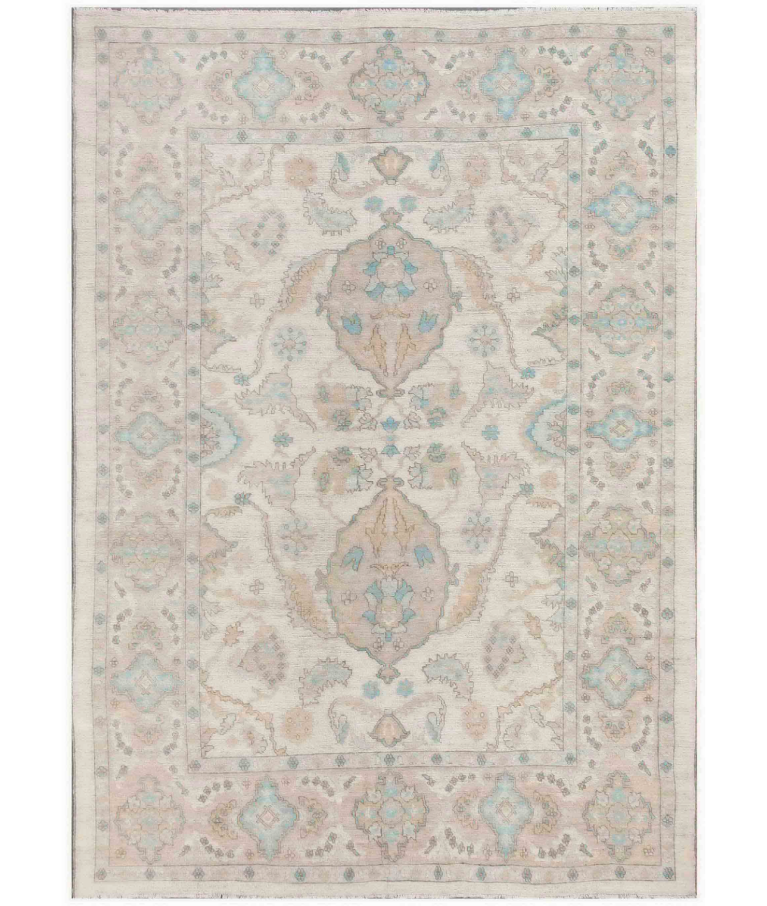 Hand Knotted Oushak Wool Rug  - 10&#39; 2&quot; X 14&#39; 2&quot;