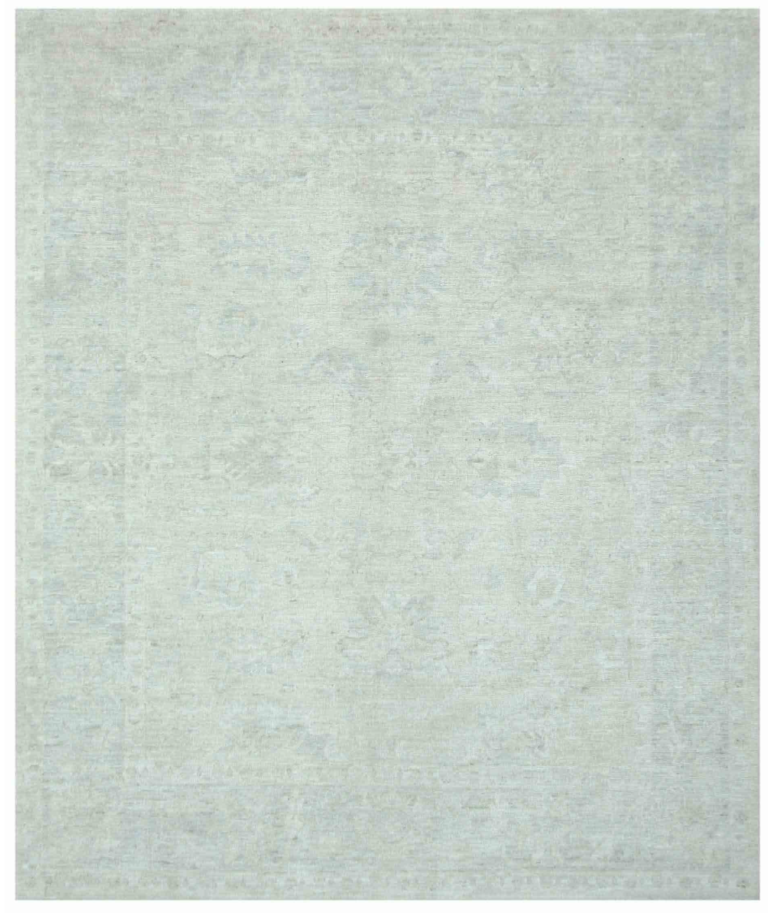 Hand Knotted Oushak Wool Rug  - 8' 2" X 9' 9"