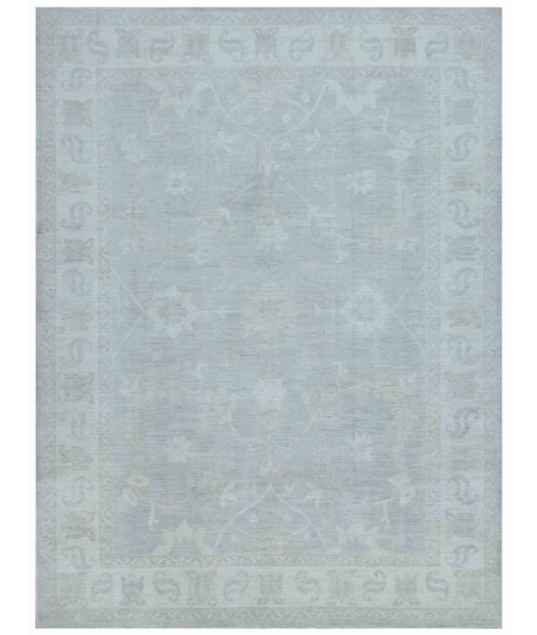 Hand Knotted Oushak Wool Rug  - 10' 3" X 13' 9"