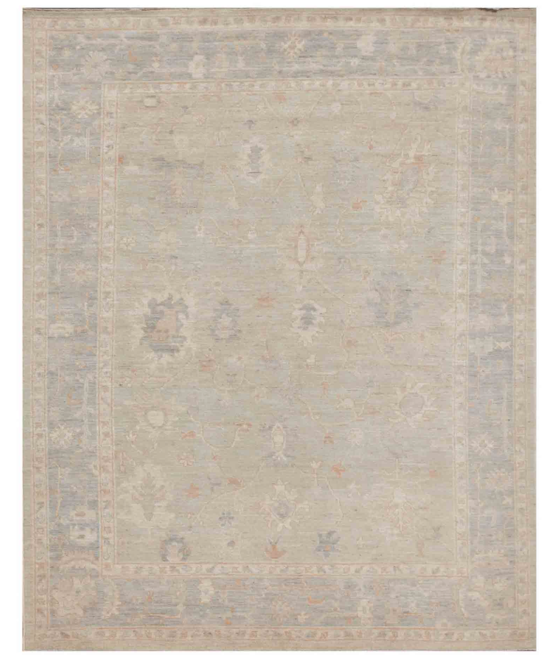 Hand Knotted Oushak Wool Rug  - 8&#39; 2&quot; X 10&#39; 1&quot;