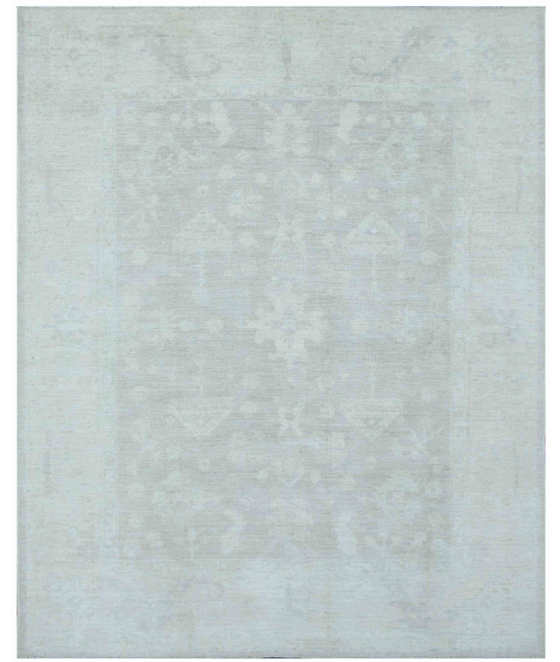 Hand Knotted Oushak Wool Rug  - 8' 3" X 10' 2"
