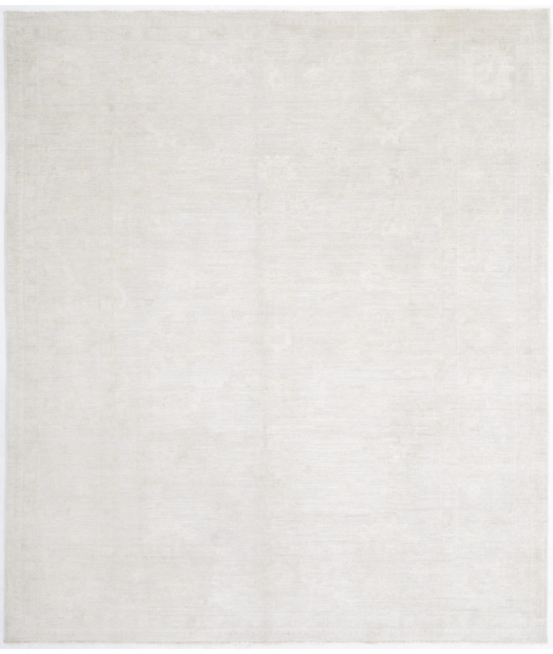 Hand Knotted Oushak Wool Rug  - 8&#39; 1&quot; X 9&#39; 5&quot;
