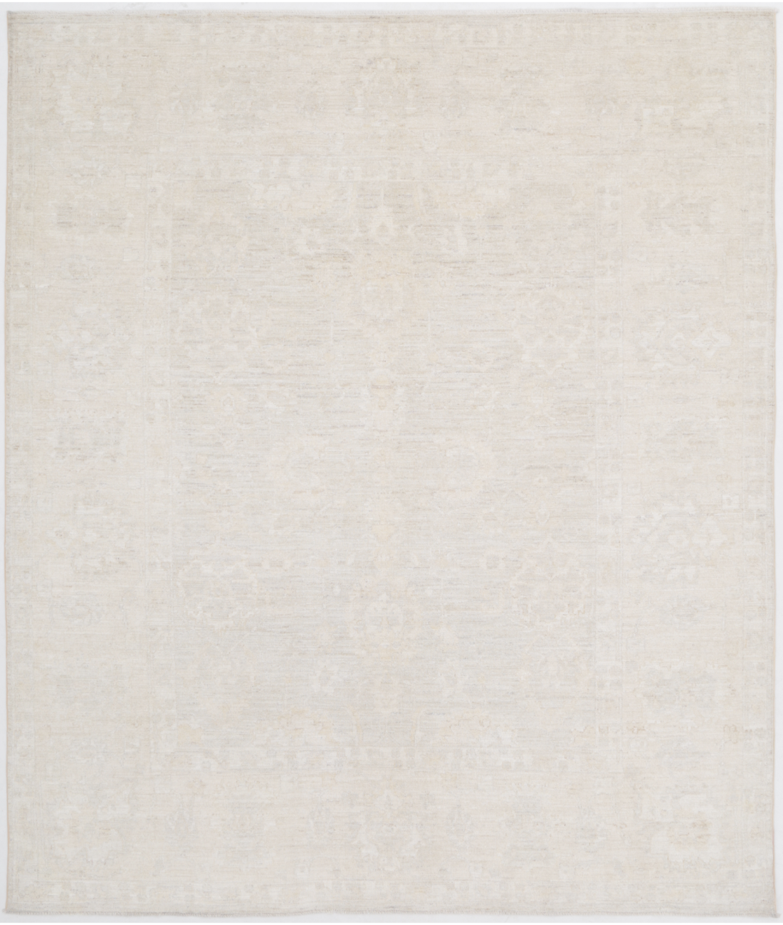 Hand Knotted Oushak Wool Rug  - 8&#39; 3&quot; X 9&#39; 8&quot;