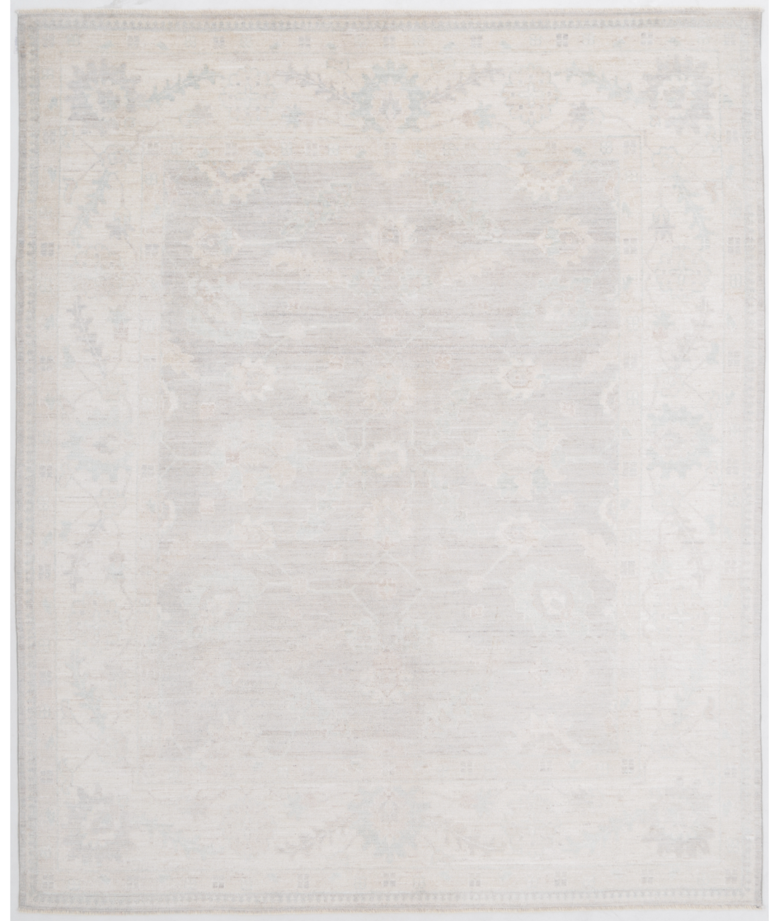 Hand Knotted Oushak Wool Rug  - 8&#39; 3&quot; X 9&#39; 11&quot;