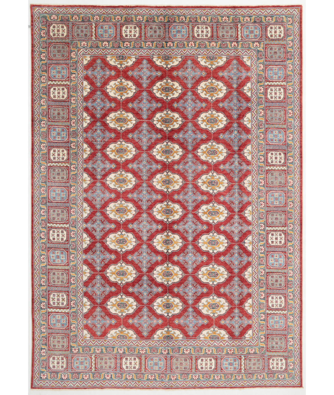 Hand Knotted Oushak Wool Rug  - 9' 4" X 13' 1"