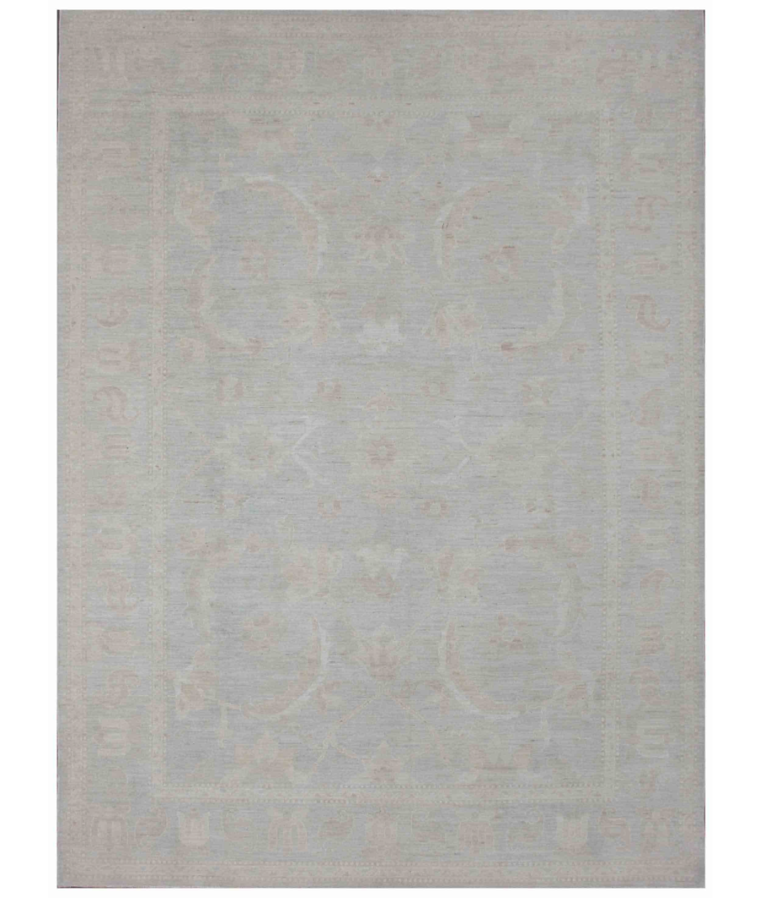Hand Knotted Oushak Wool Rug  - 10&#39; 1&quot; X 13&#39; 8&quot;