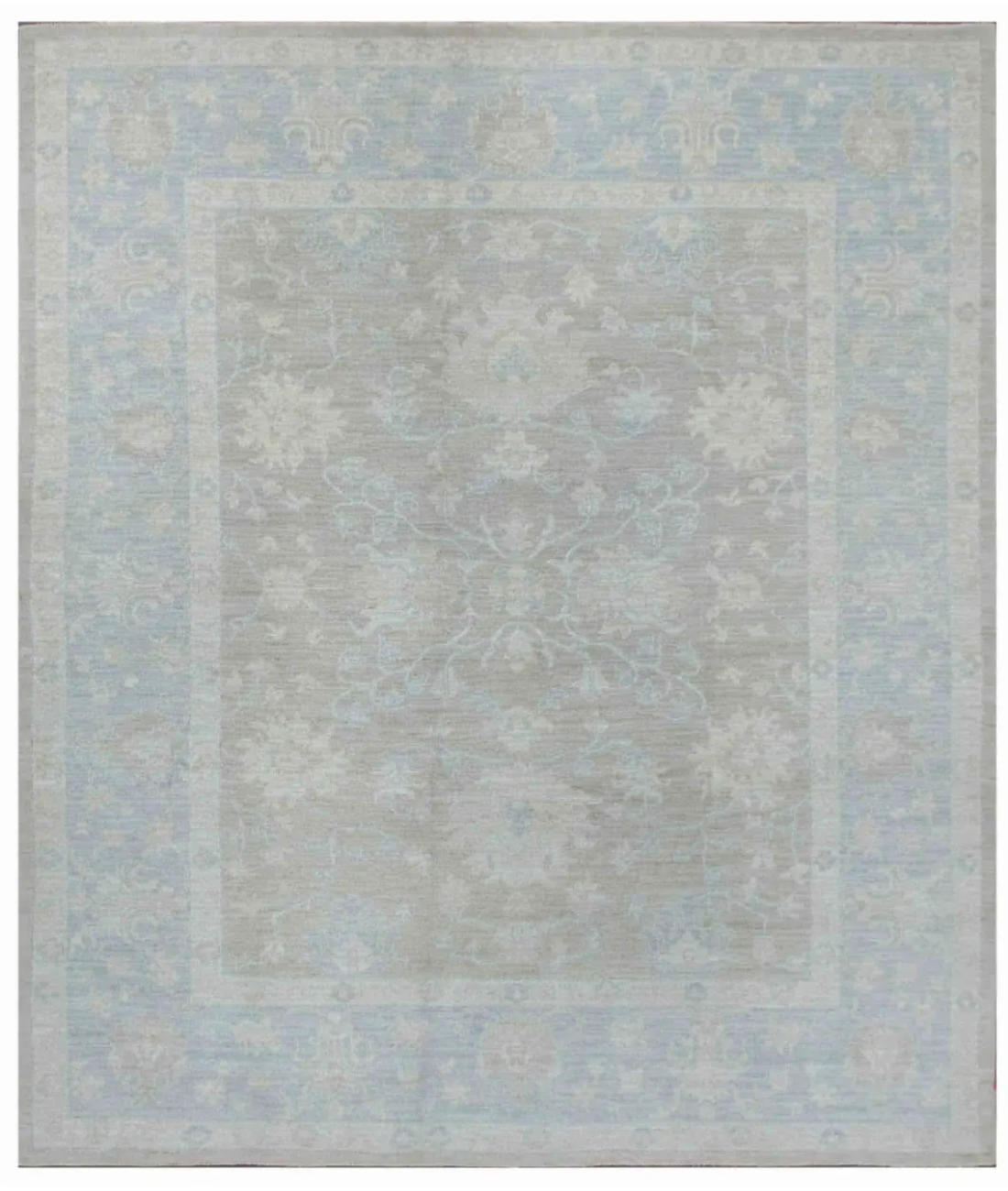 Hand Knotted Oushak Wool Rug  - 8&#39; 2&quot; X 9&#39; 9&quot;