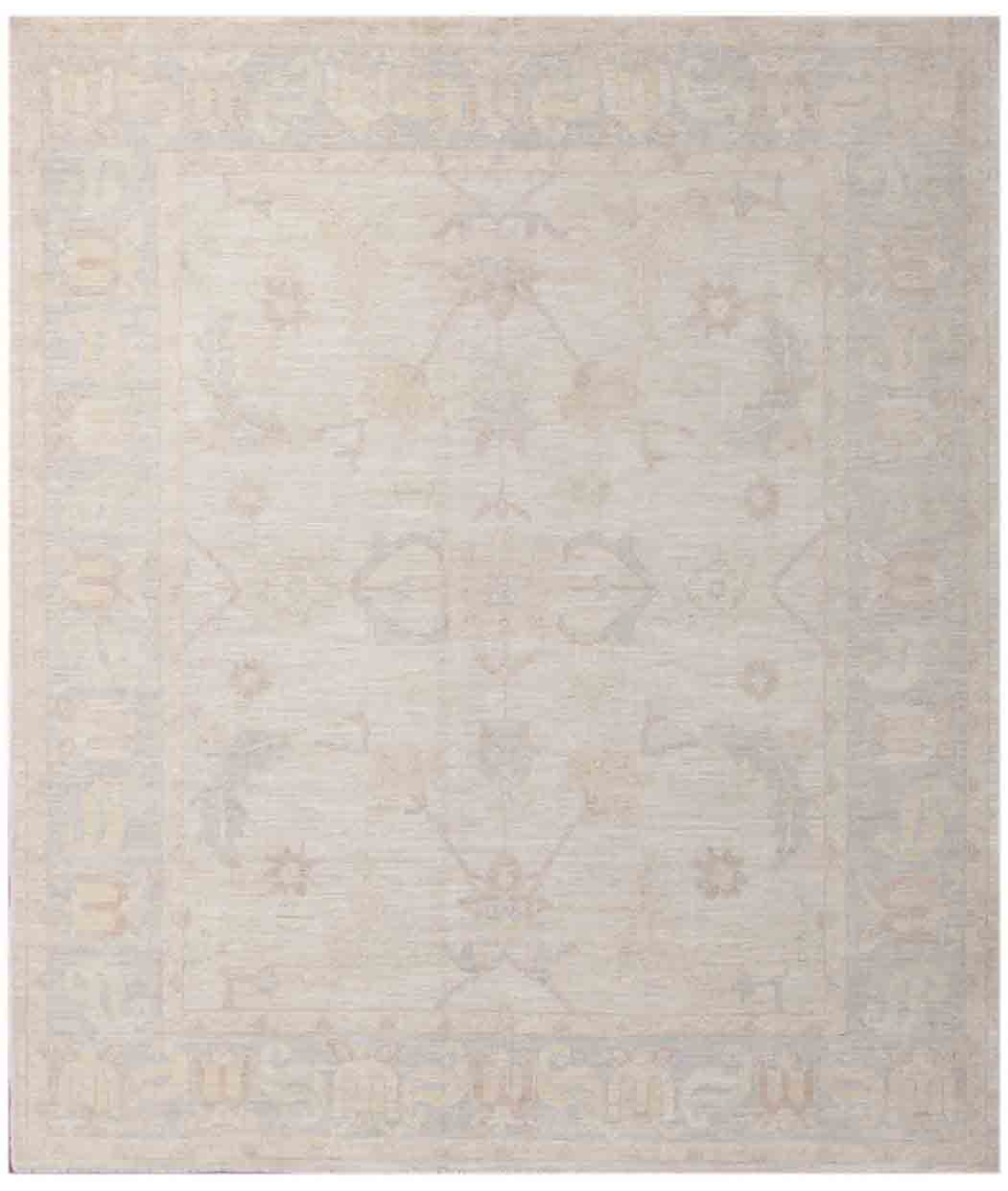 Hand Knotted Oushak Wool Rug  - 8&#39; 4&quot; X 9&#39; 9&quot;