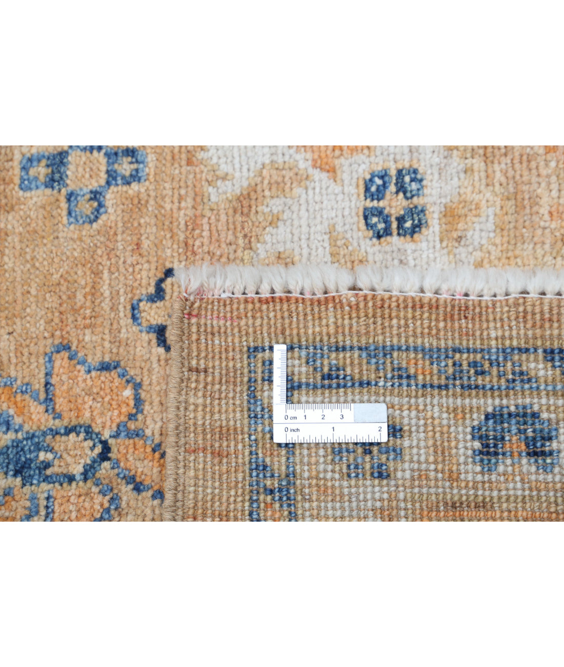 Hand Knotted Oushak Wool Rug - 9'1'' x 11'8'' 9'1'' x 11'8'' (273 X 350) / Rust / Blue