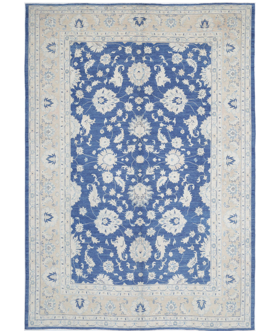 Hand Knotted Oushak Wool Rug - 10'0'' x 14'9''