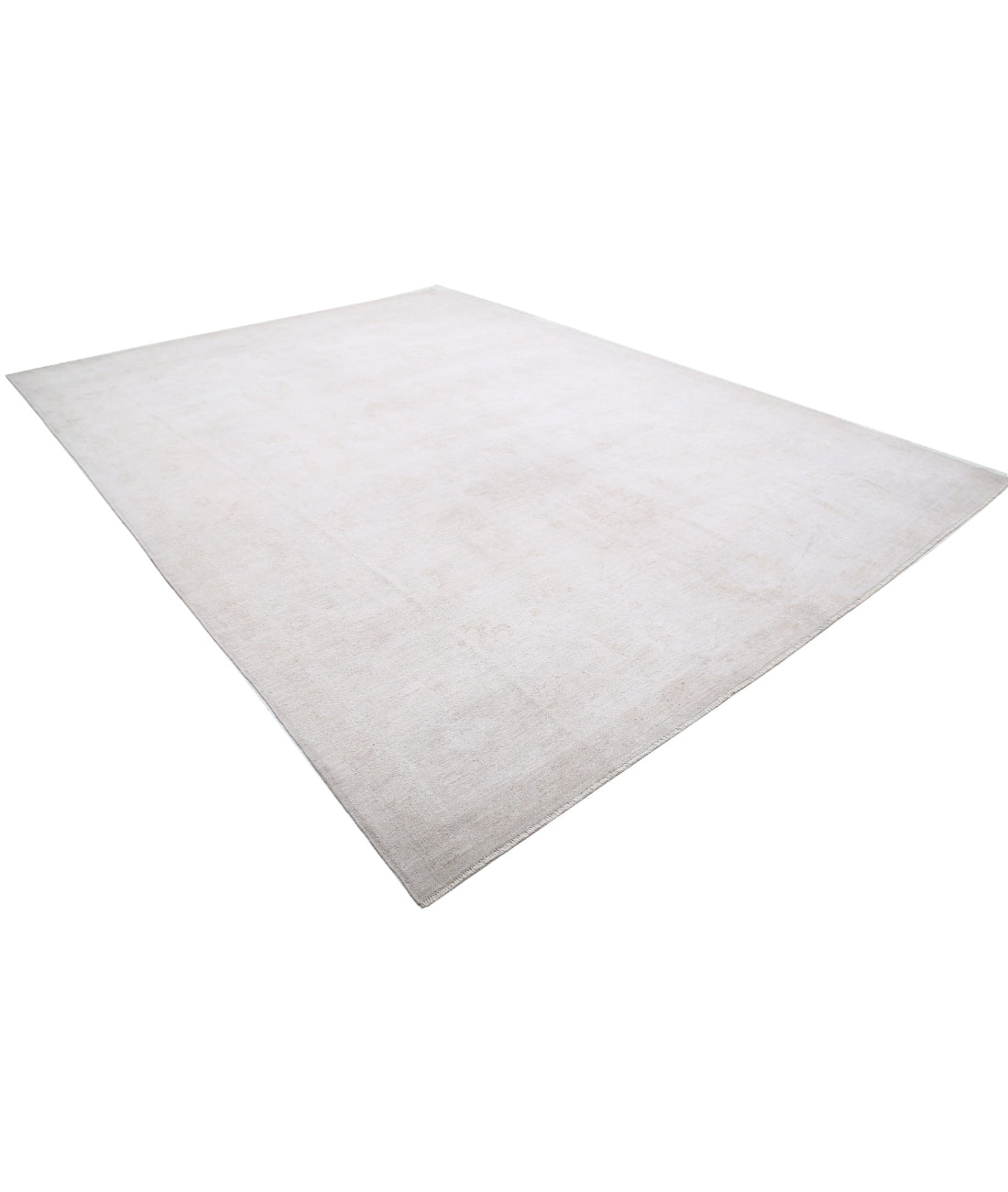 Hand Knotted Oushak Wool Rug - 10'4'' x 14'1'' 10'4'' x 14'1'' (310 X 423) / Ivory / Beige
