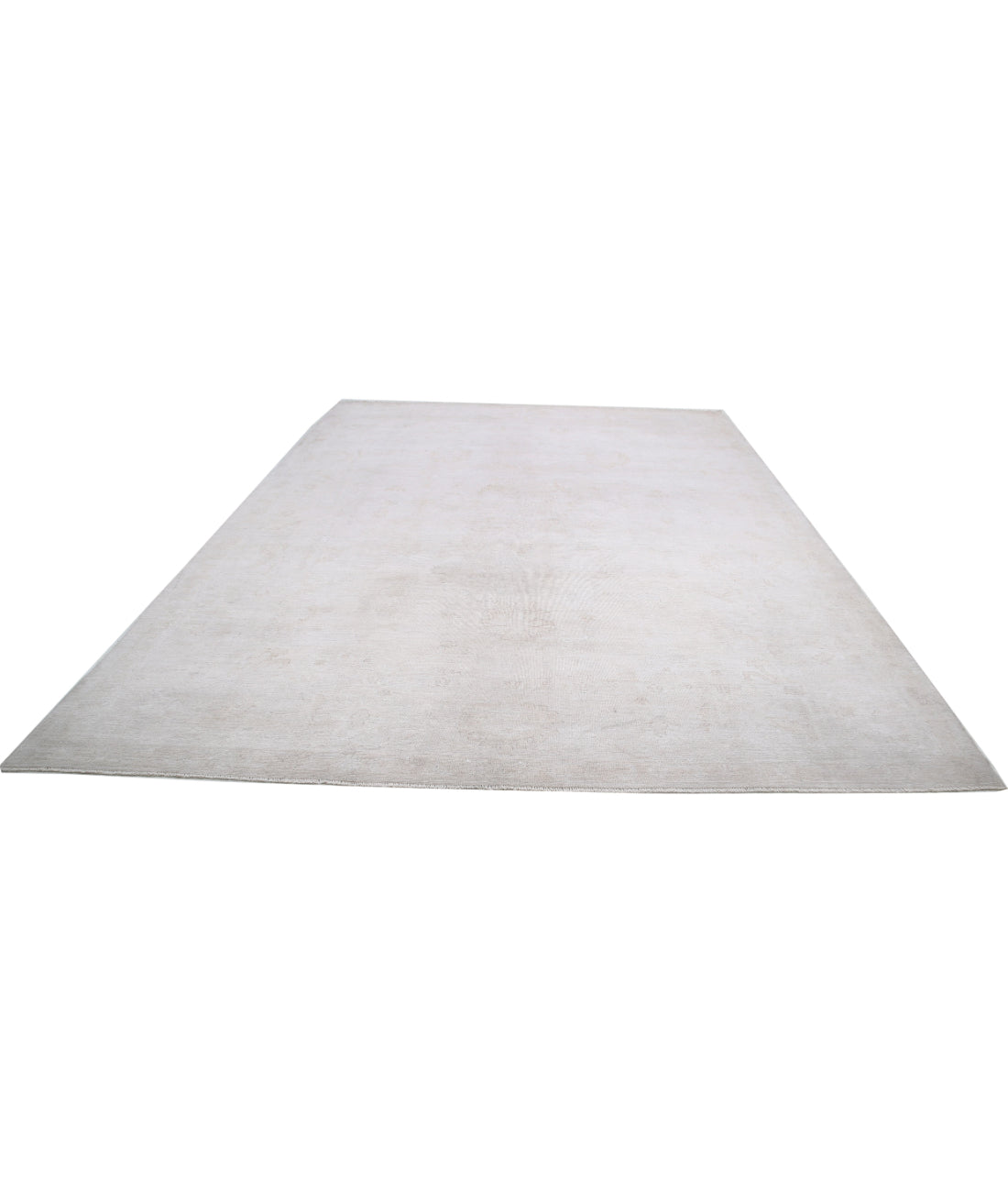 Hand Knotted Oushak Wool Rug - 10'4'' x 14'1'' 10'4'' x 14'1'' (310 X 423) / Ivory / Beige