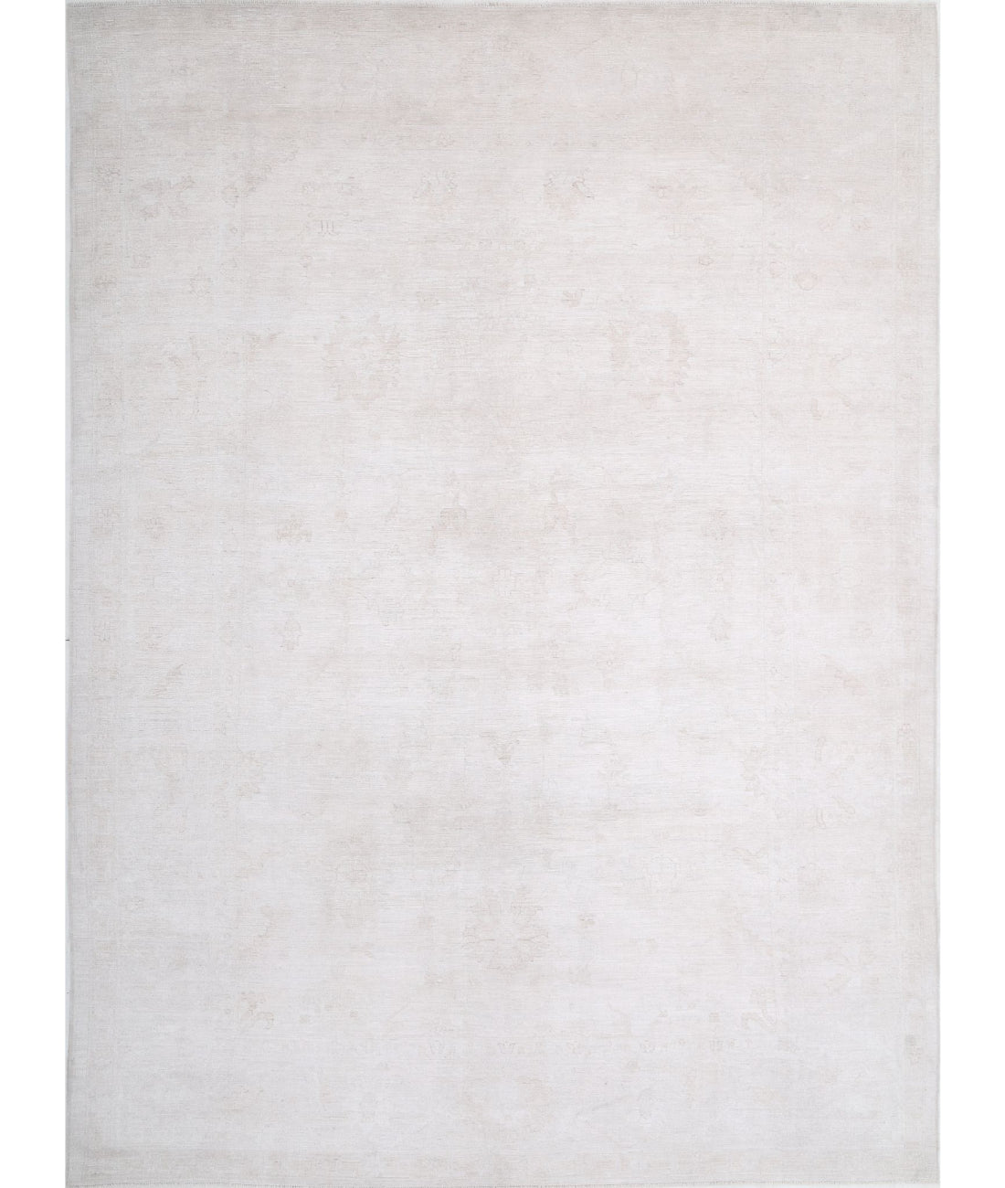 Hand Knotted Oushak Wool Rug - 10'4'' x 14'1''