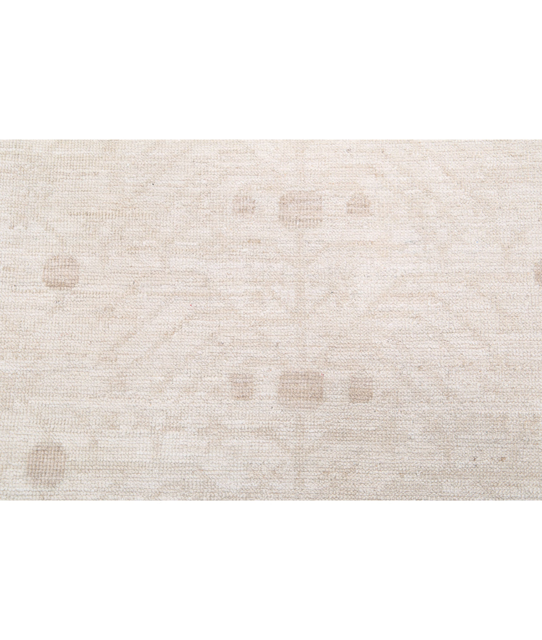 Hand Knotted Oushak Wool Rug - 7'11'' x 9'5'' 7'11'' x 9'5'' (238 X 283) / Ivory / Taupe