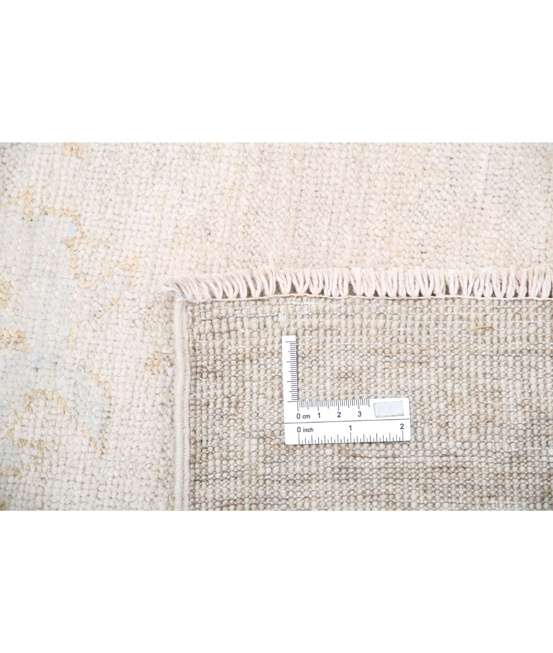 Hand Knotted Oushak Wool Rug - 8'8'' x 11'3'' 8'8'' x 11'3'' (260 X 338) / Taupe / Ivory