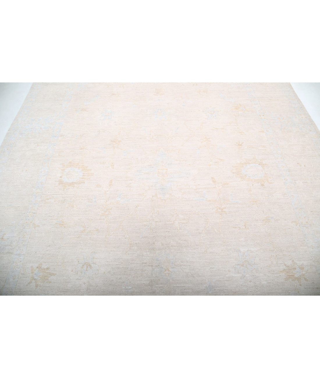 Hand Knotted Oushak Wool Rug - 8'8'' x 11'3'' 8'8'' x 11'3'' (260 X 338) / Taupe / Ivory