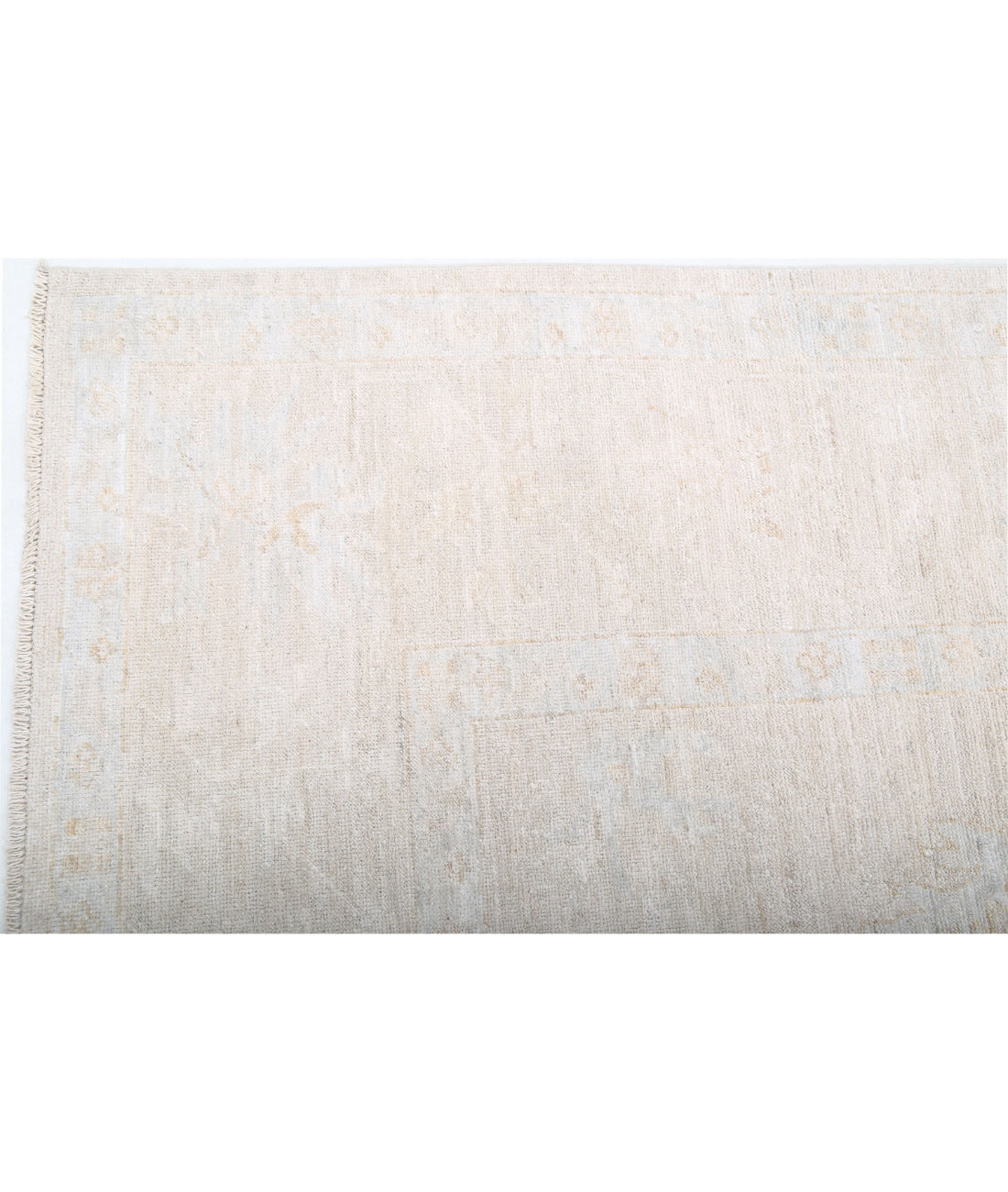Hand Knotted Oushak Wool Rug - 8'8'' x 11'3'' 8'8'' x 11'3'' (260 X 338) / Taupe / Ivory