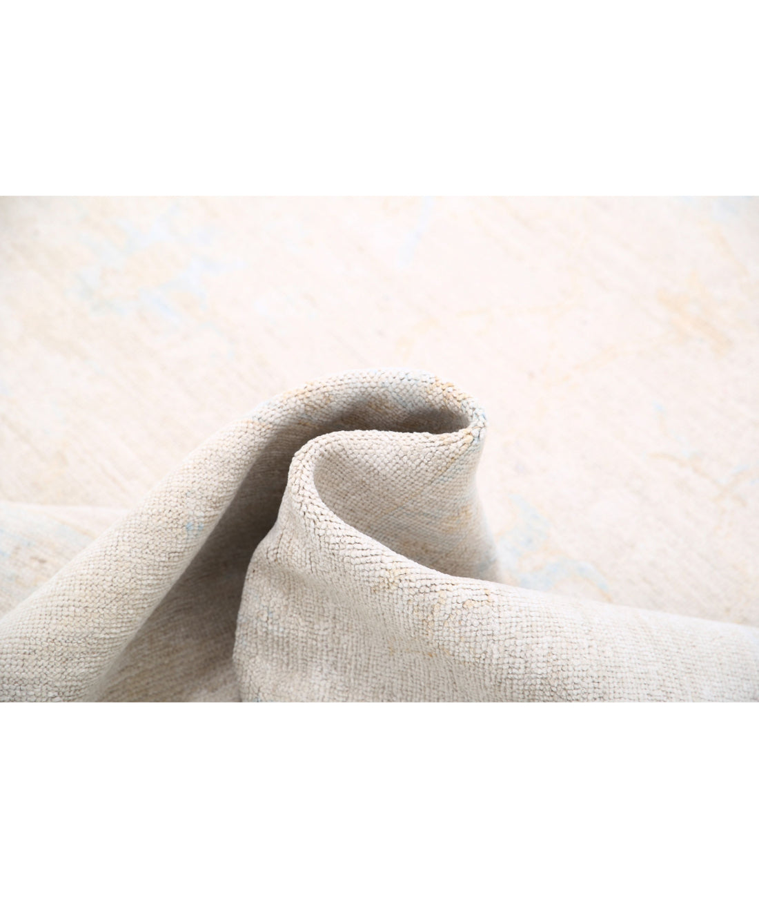 Hand Knotted Oushak Wool Rug - 8'8'' x 11'3'' 8'8'' x 11'3'' (260 X 338) / Taupe / Ivory