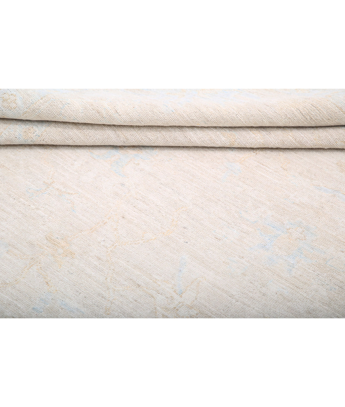 Hand Knotted Oushak Wool Rug - 8'8'' x 11'3'' 8'8'' x 11'3'' (260 X 338) / Taupe / Ivory
