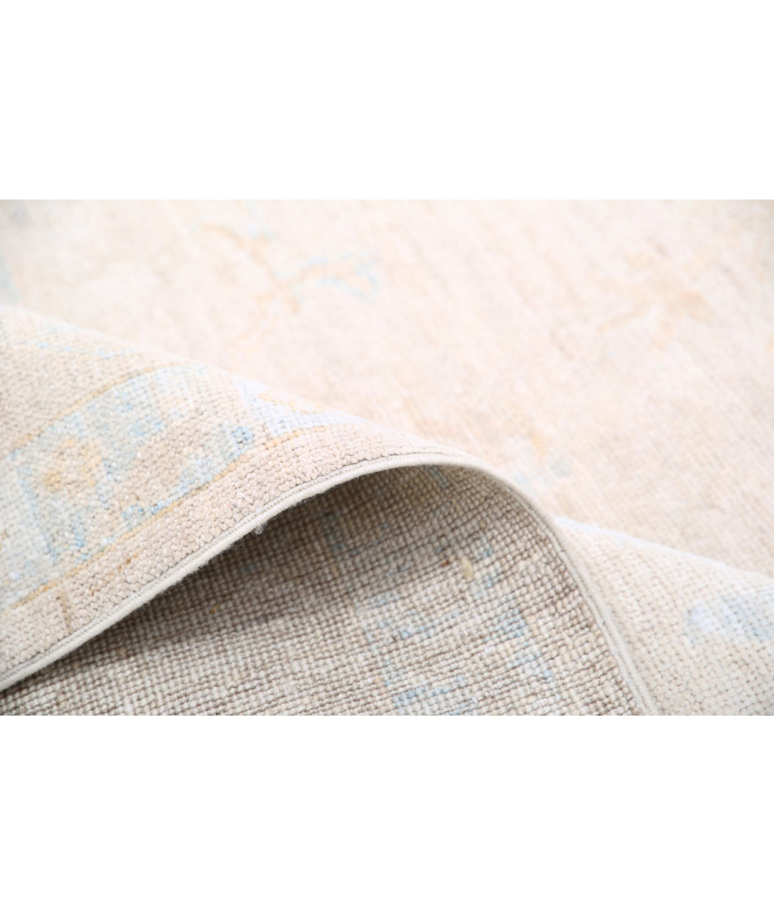 Hand Knotted Oushak Wool Rug - 8'8'' x 11'3'' 8'8'' x 11'3'' (260 X 338) / Taupe / Ivory