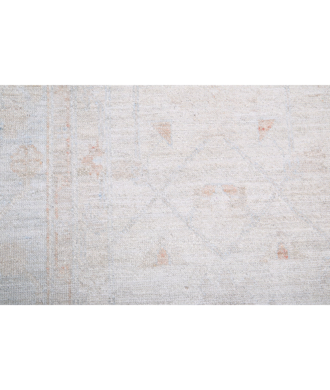 Hand Knotted Oushak Wool Rug - 8'5'' x 11'10'' 8'5'' x 11'10'' (253 X 355) / Taupe / Blue
