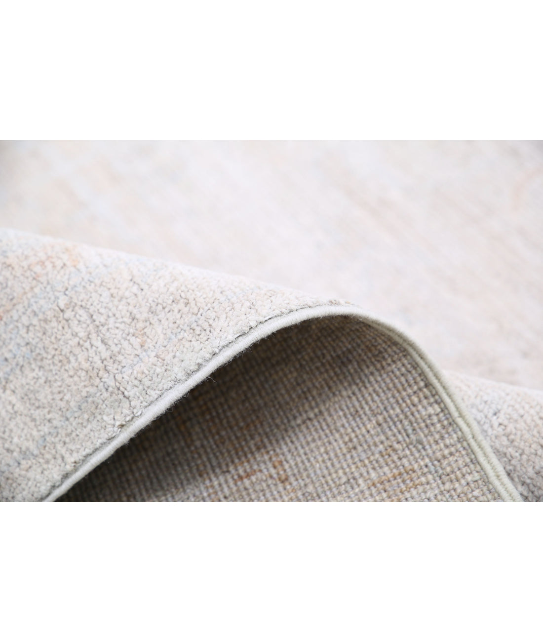 Hand Knotted Oushak Wool Rug - 8'5'' x 11'10'' 8'5'' x 11'10'' (253 X 355) / Taupe / Blue