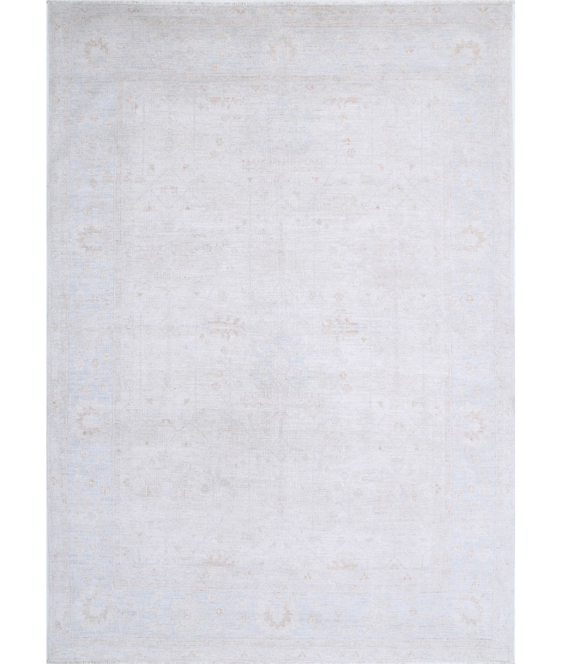 Hand Knotted Oushak Wool Rug - 8'5'' x 11'10''