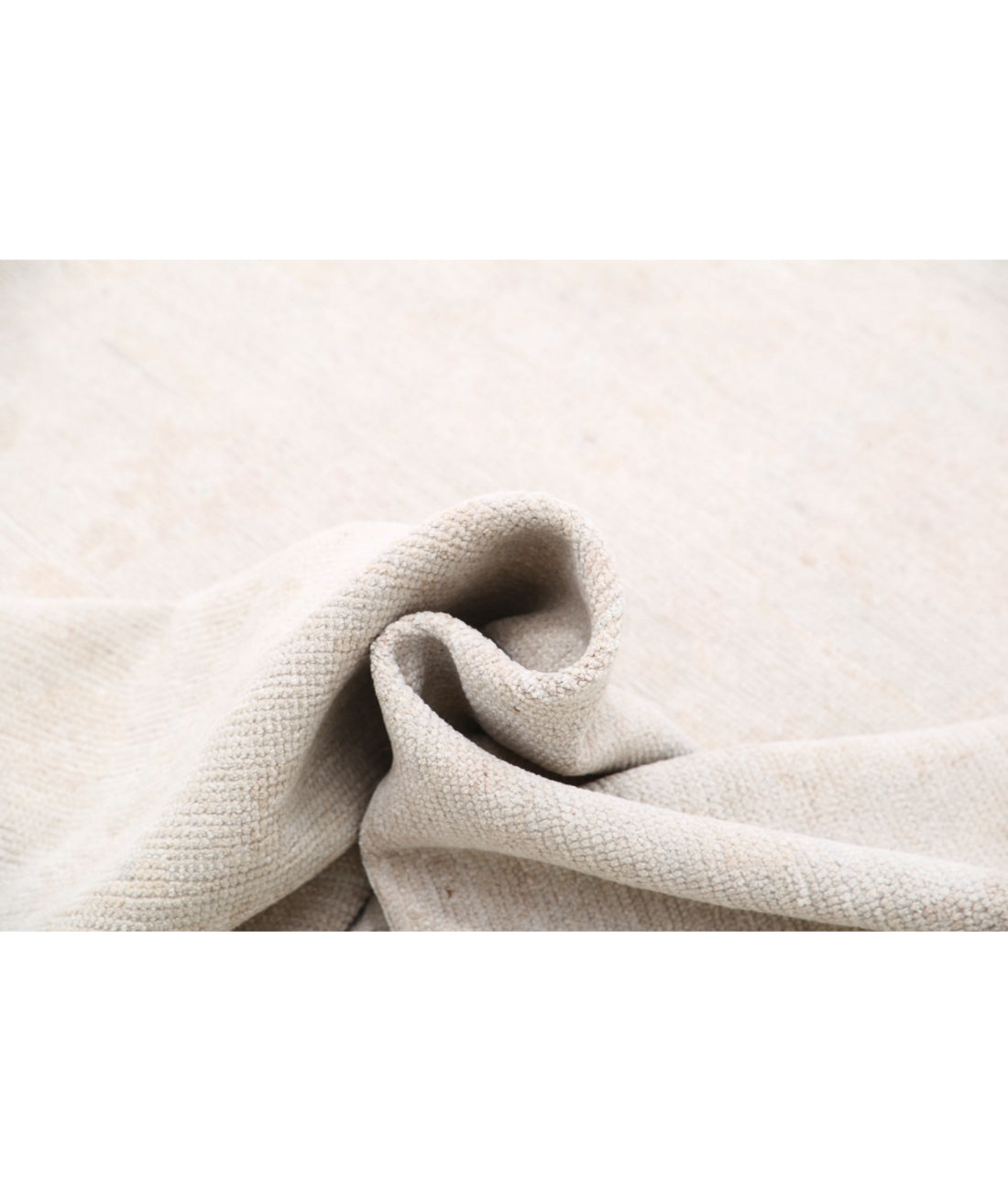 Hand Knotted Oushak Wool Rug - 9'2'' x 11'5'' 9'2'' x 11'5'' (275 X 343) / Ivory / Taupe