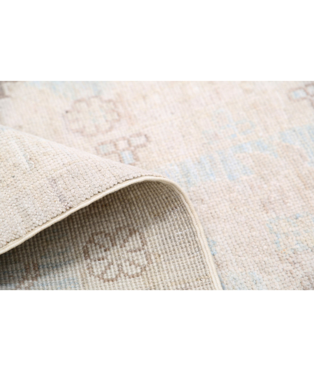 Hand Knotted Oushak Wool Rug - 8'8'' x 11'7''