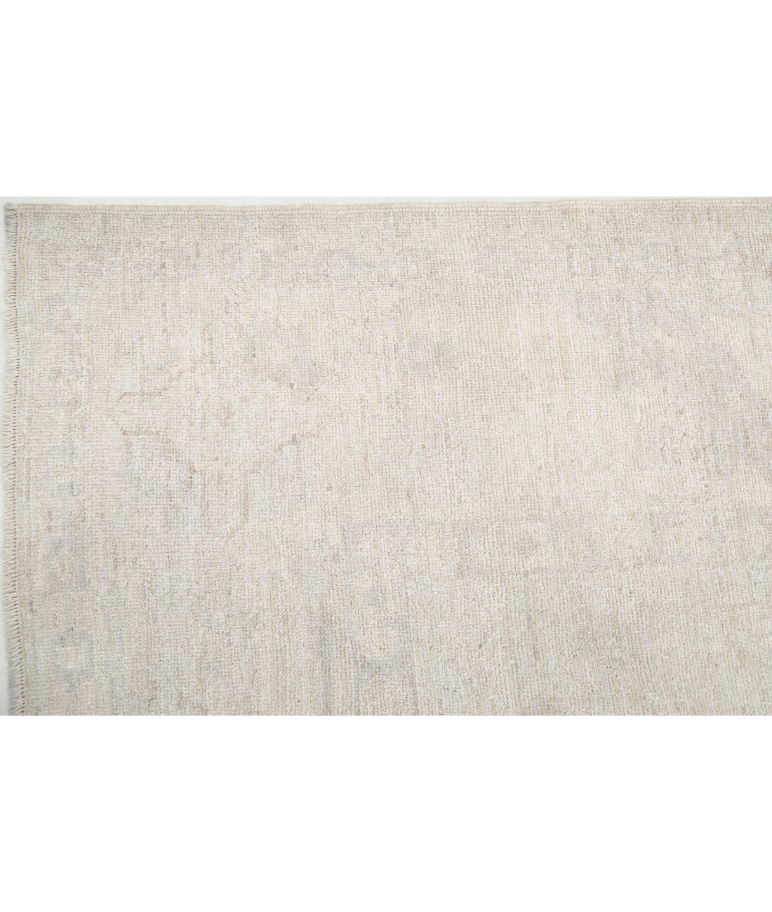 Hand Knotted Oushak Wool Rug - 9'1'' x 11'9'' 9'1'' x 11'9'' (273 X 353) / Grey / Ivory