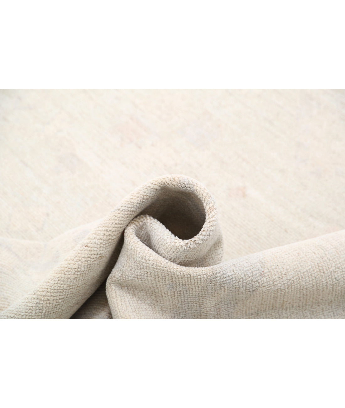 Hand Knotted Oushak Wool Rug - 9'1'' x 11'9'' 9'1'' x 11'9'' (273 X 353) / Grey / Ivory