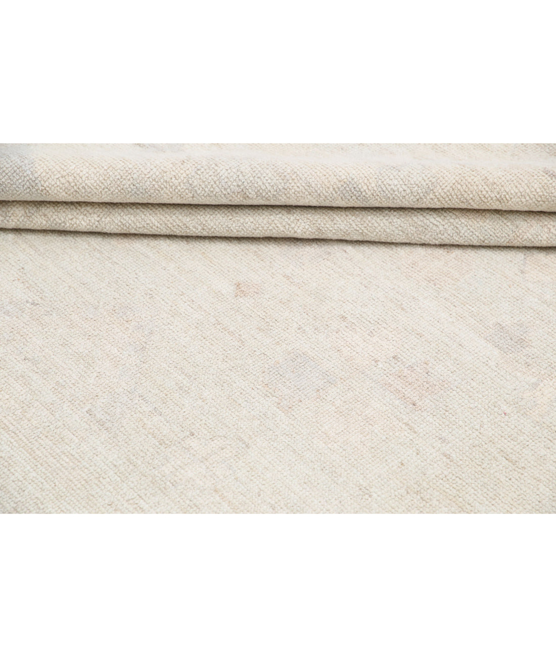 Hand Knotted Oushak Wool Rug - 9'1'' x 11'9'' 9'1'' x 11'9'' (273 X 353) / Grey / Ivory