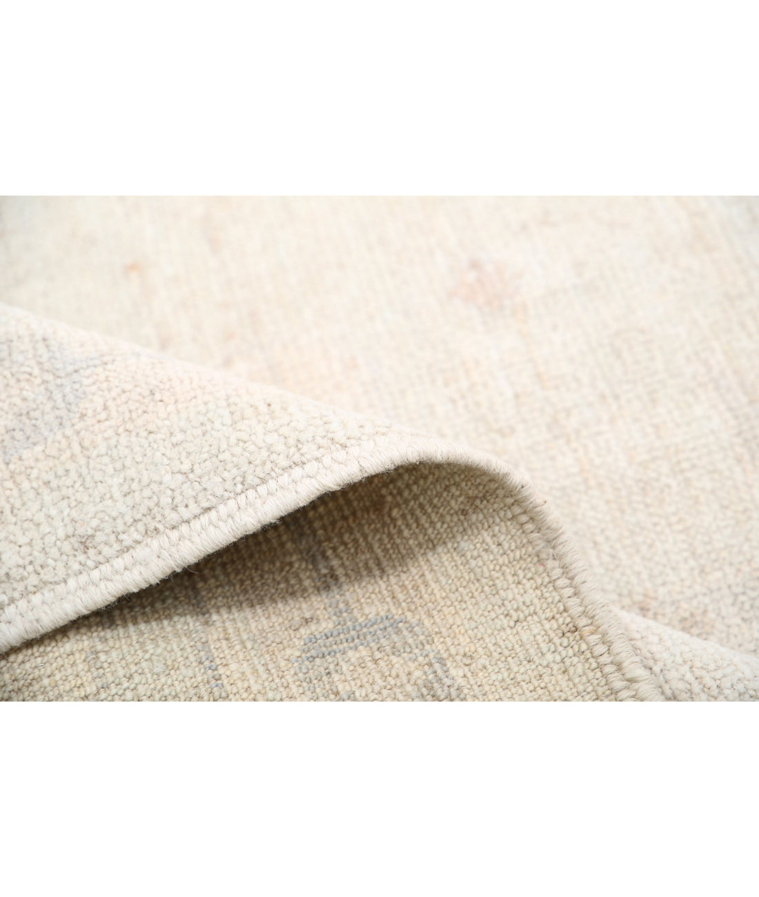 Hand Knotted Oushak Wool Rug - 9'1'' x 11'9''